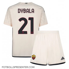 AS Roma Paulo Dybala #21 Bortatröja Barn 2023-24 Kortärmad (+ korta byxor)